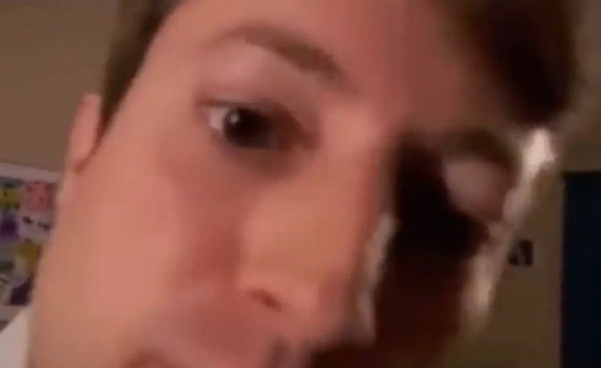 Usually this is all we see while David Mitchell is macking on the camera.