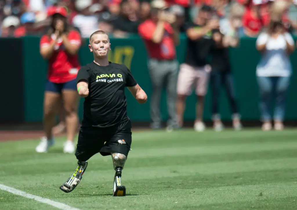 Quadruple amputee Dayton Webber, pictured here in 2016, competed in several sports (Kevin Sullivan/Digital First Media/Orange County Register via Getty Images)