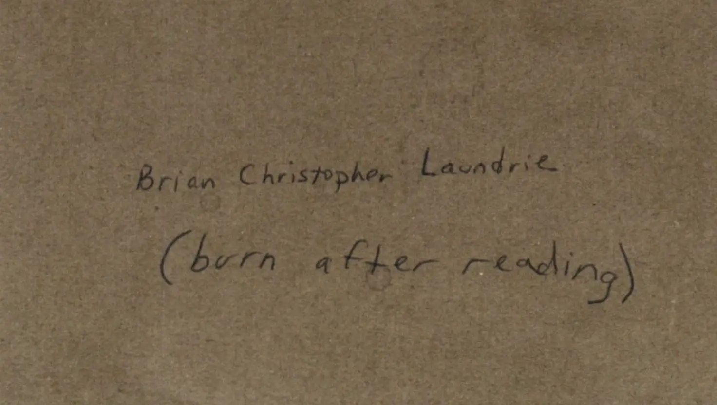 The 'burn after reading' letter was undated (NBC/Netflix)