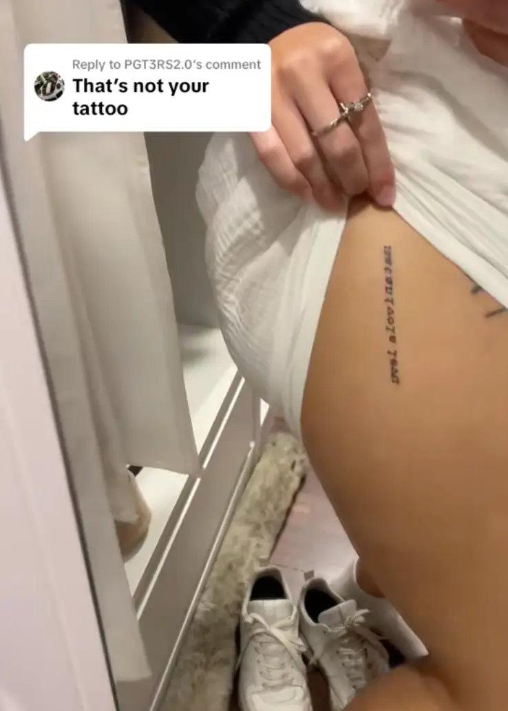 She's revealed the tattoo in multiple videos (TikTok/@amzdicko)