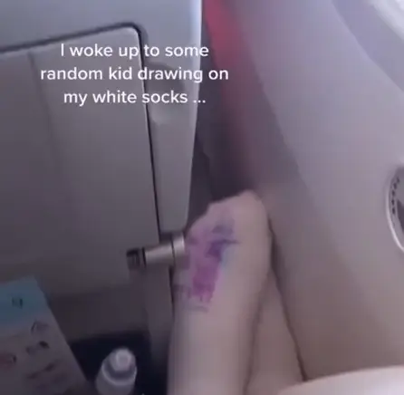 That's on the armrest of the chair in front, people didn't like this.