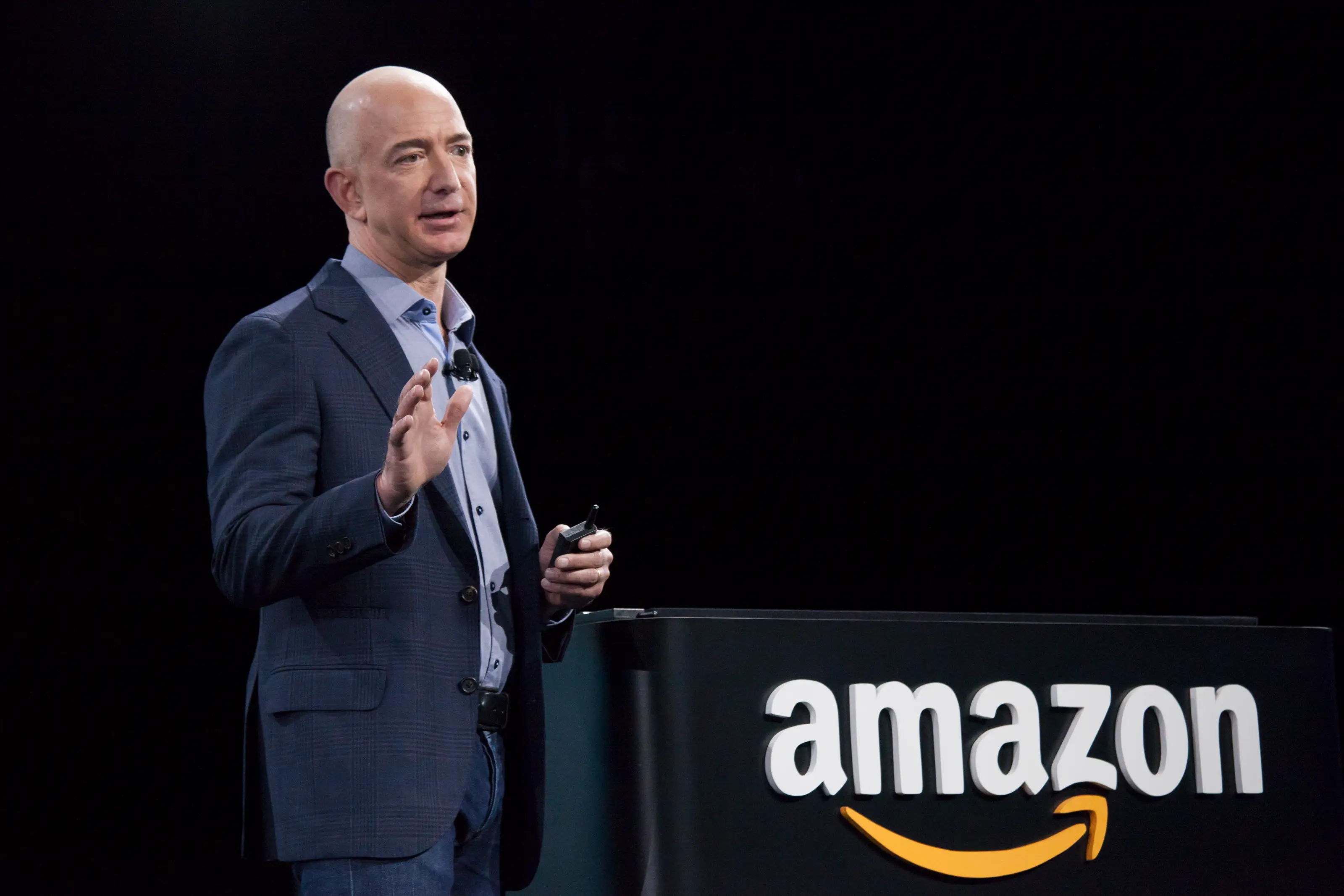Amazon's founder took home an annual wage of about $80,000 when he was acting as CEO (David Ryder/Getty Images)