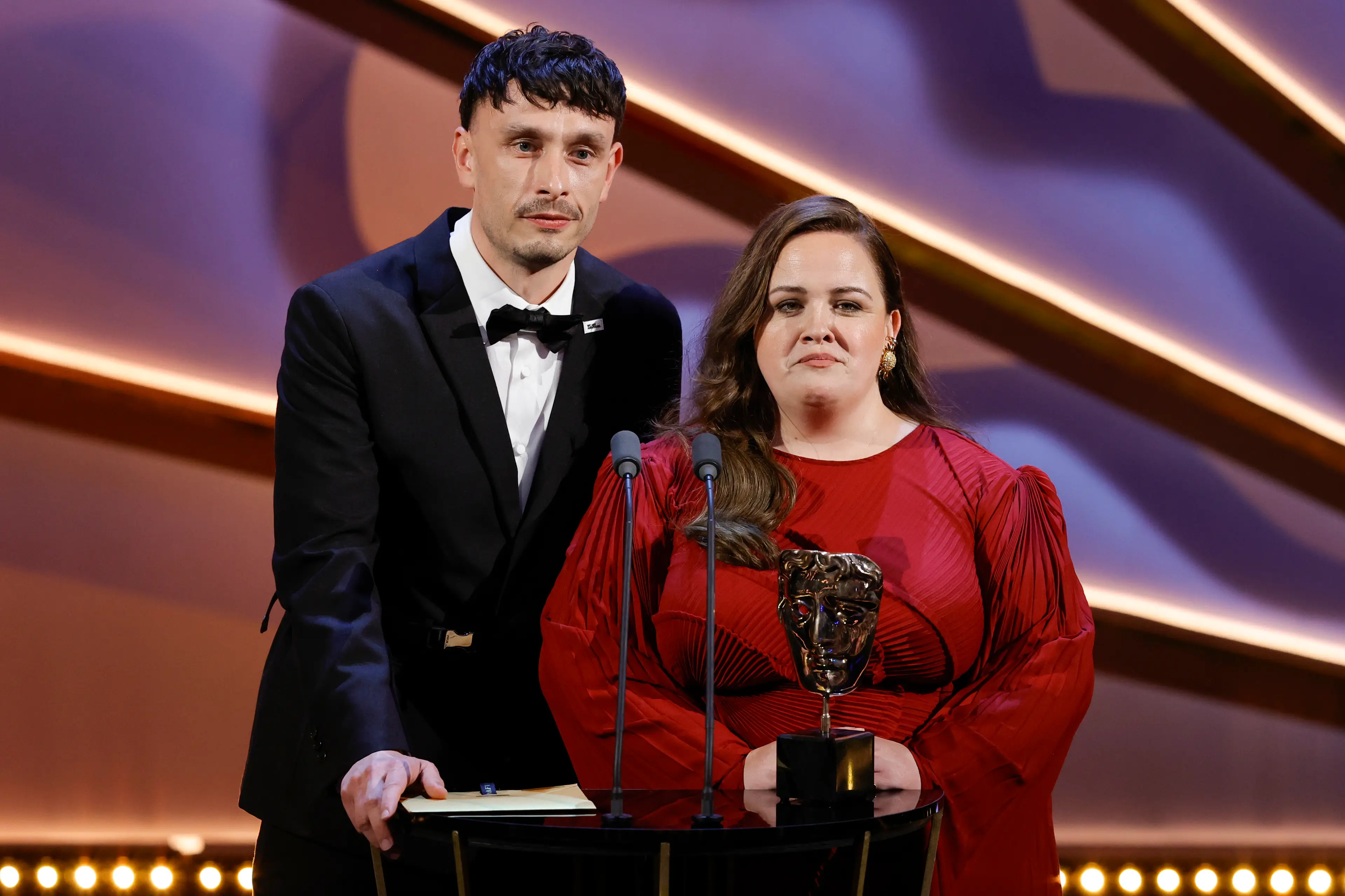 Richard Gadd and Jessica Gunning at the 2024 BAFTA Television Awards. (John Phillips/BAFTA/Getty Images for BAFTA)