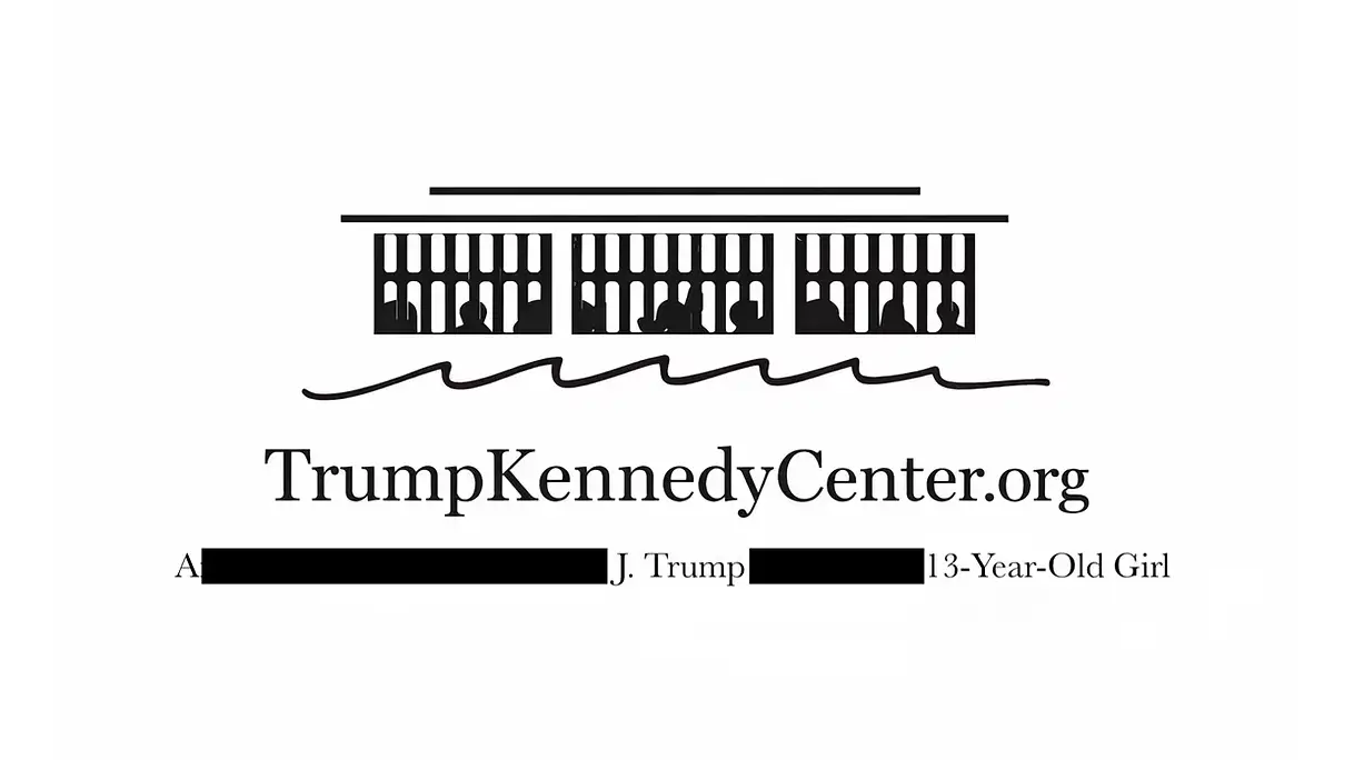 The website features a number of jokes towards the President and allegations of his involvement with Epstein (trumpkennedycenter.org)