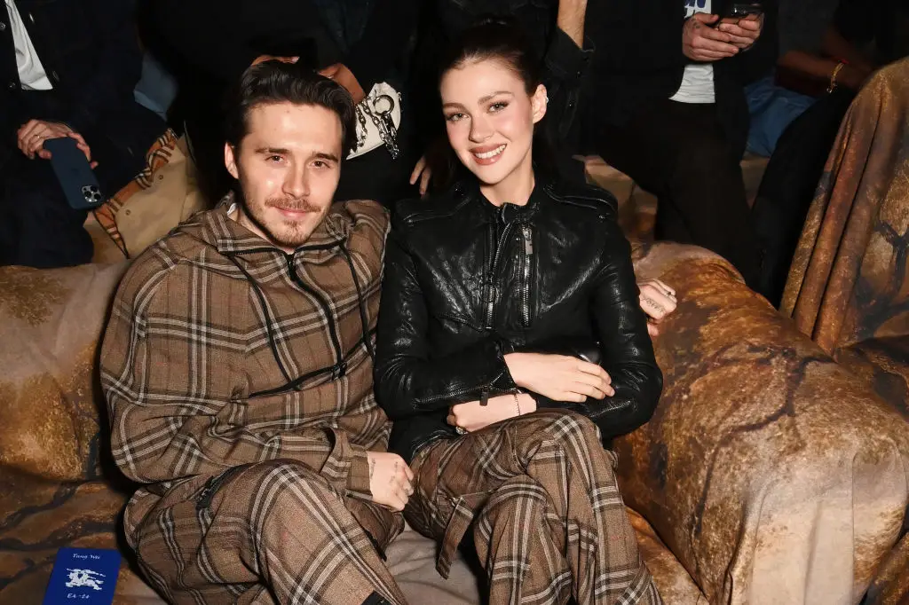 Nicola Peltz and Brooklyn Beckham are certainly happy together (Dave Benett/Getty Images for Burberry)