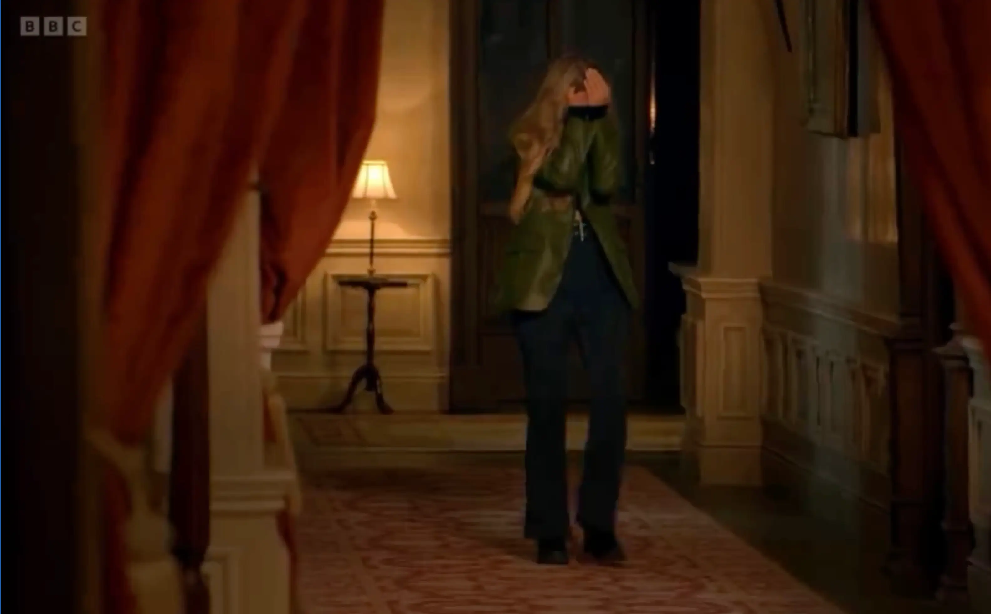 She fled the room in floods of tears after finding out Harry was a traitor.