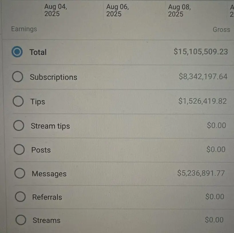 Lil Tay showed her OnlyFans earnings as she said she'd made $15 million off the platform in a couple of weeks (Instagram/@liltay)