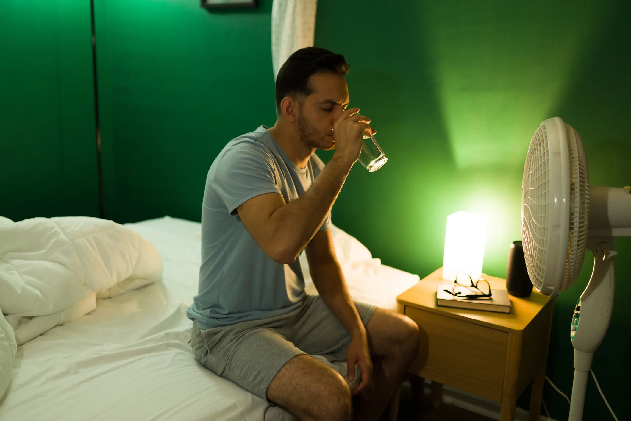 It's always worth having a glass of water by your bedside to keep hydrated (Getty Stock Images)