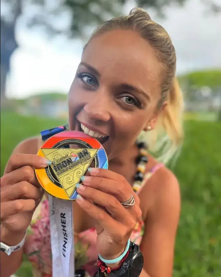 Fitness influencer Mara Flávia had completed several triathlons in recent years (Instagram/maraflavia)