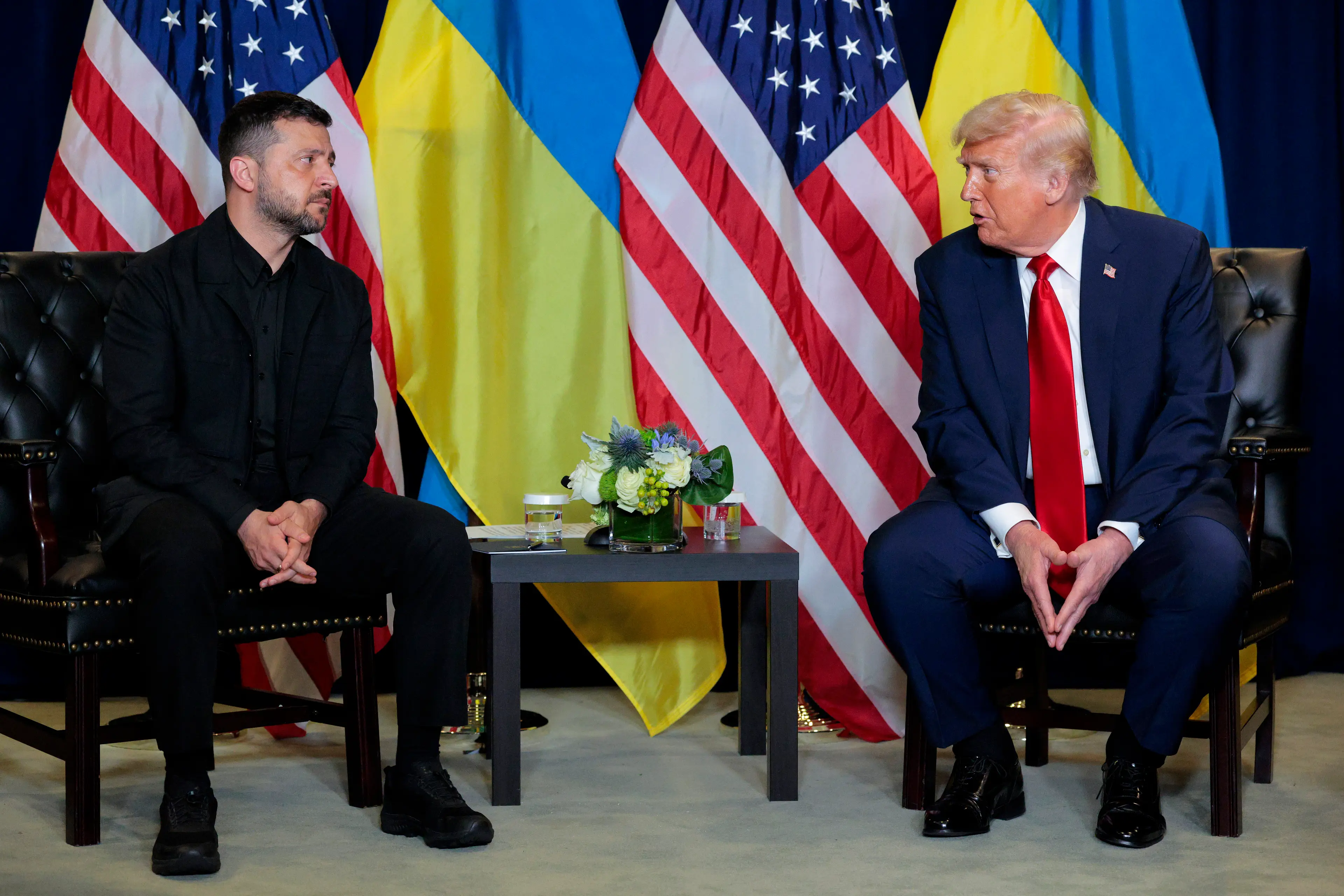 Donald Trump called Volodymyr Zelenskyy a 'brave man', striking a very different tone from his behaviour earlier this year (Chip Somodevilla/Getty Images)