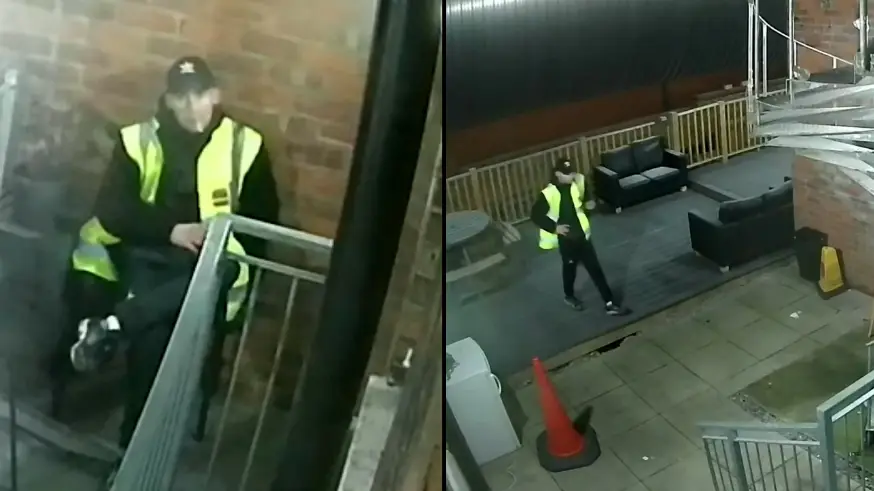 Police searching for burglary suspect who was caught on CCTV stopping to roll a cigarette before a raid