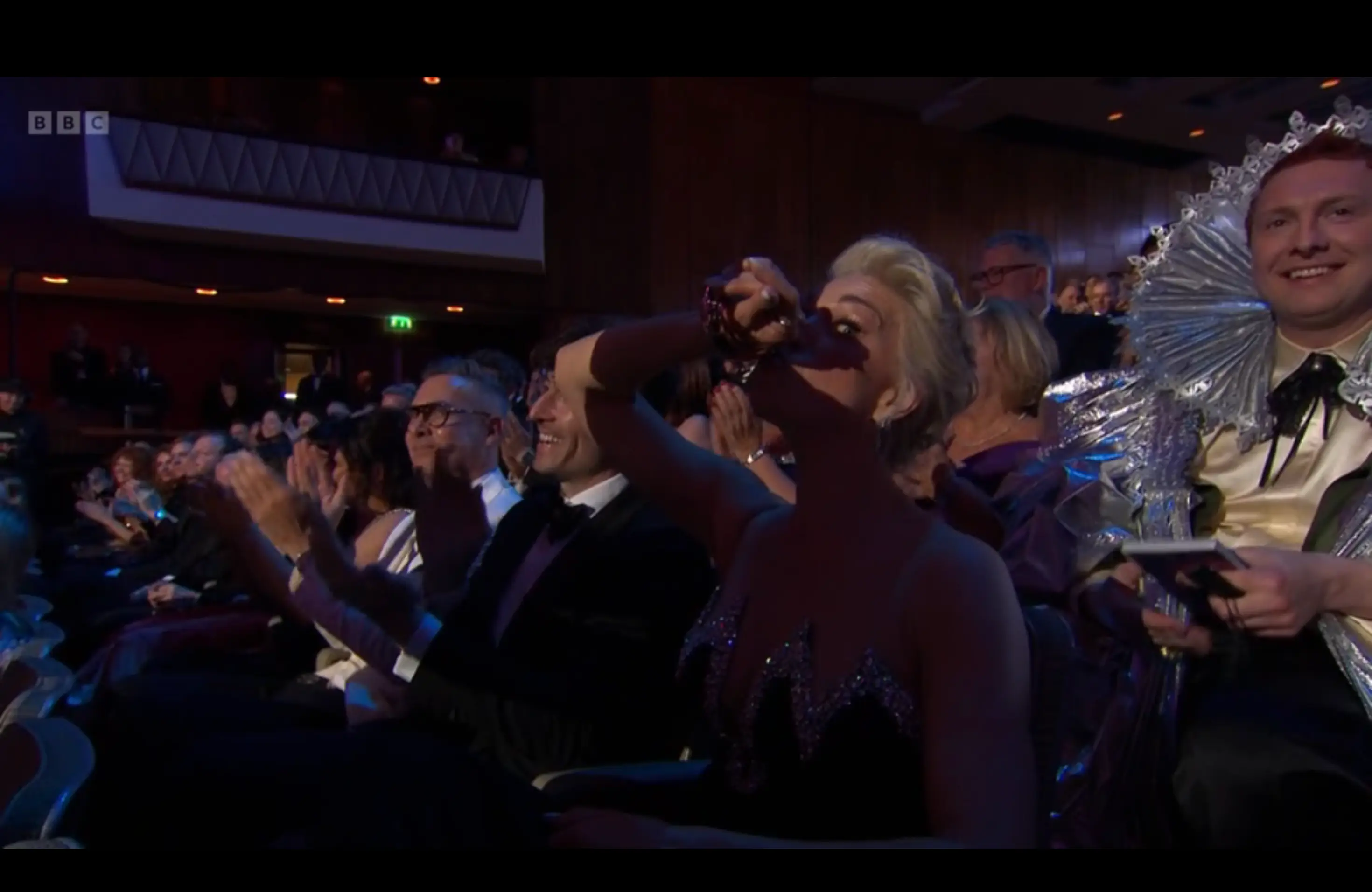 Hannah Waddingham was prepared. (BBC)