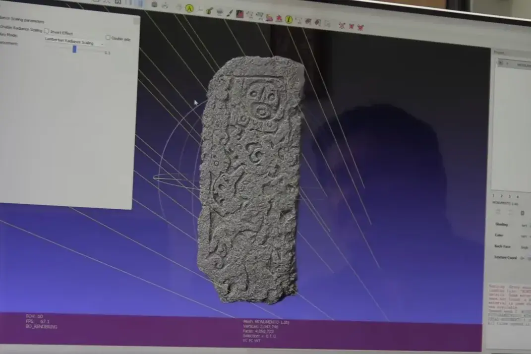 The researchers found engravings depicting scary scenes (INAH)