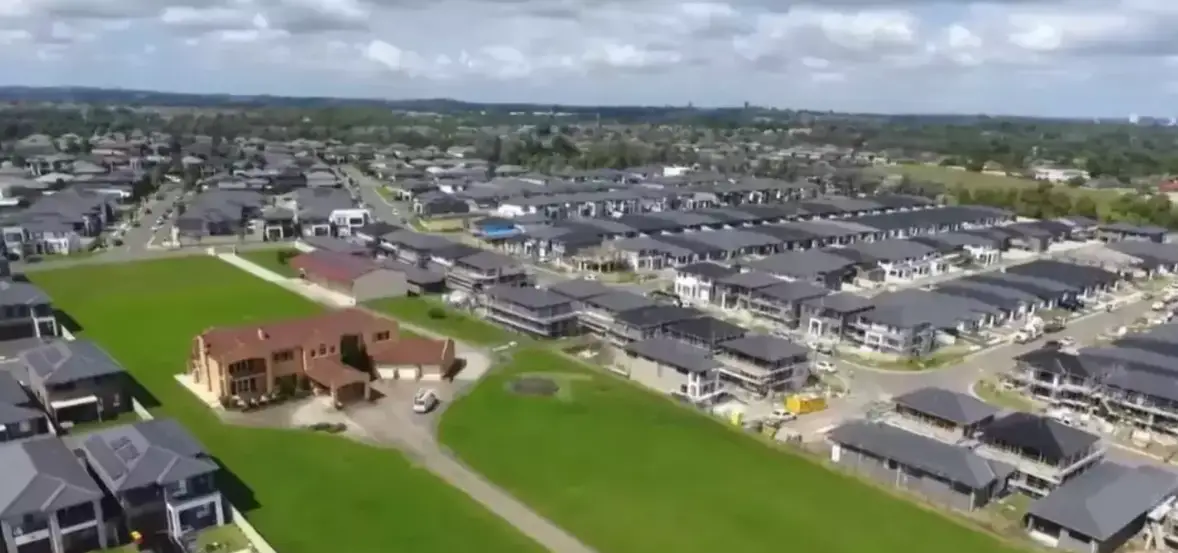 The Zammit home is now surrounding by uniform-looking properties. (7News)