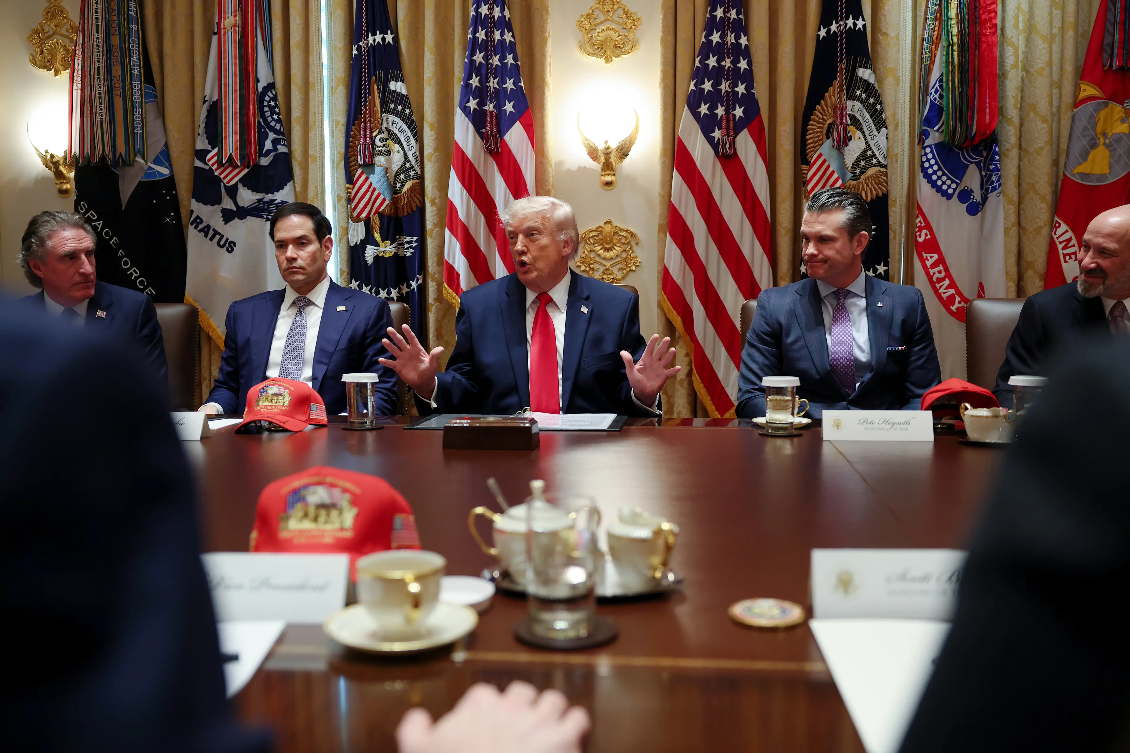 Trump met with his Cabinet yesterday. (Win McNamee/Getty Images)