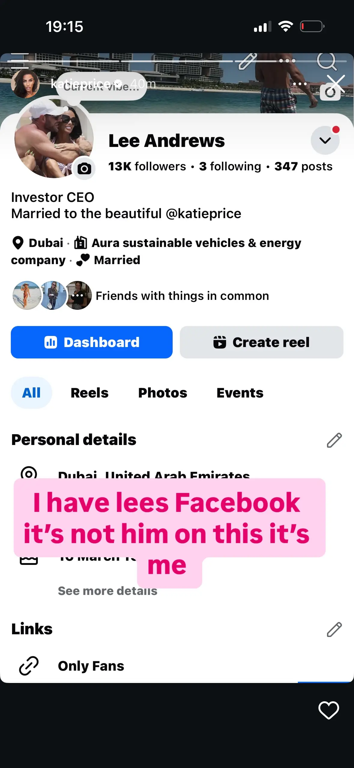 It turns out it was Katie Price on her husband's social media, not him (Instagram/@katieprice)