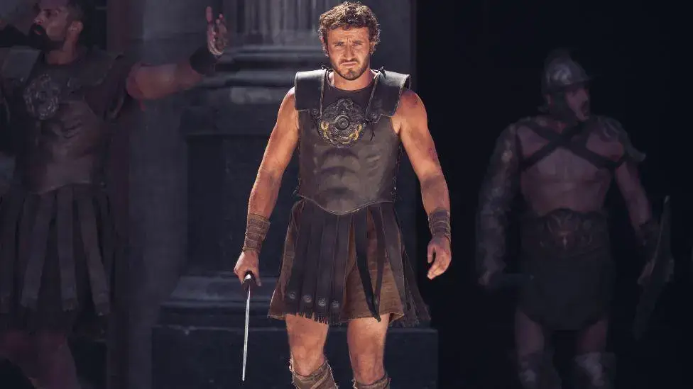 Lucius Verus all grown up and ready to have some fights in the Colosseum. (Paramount Pictures)