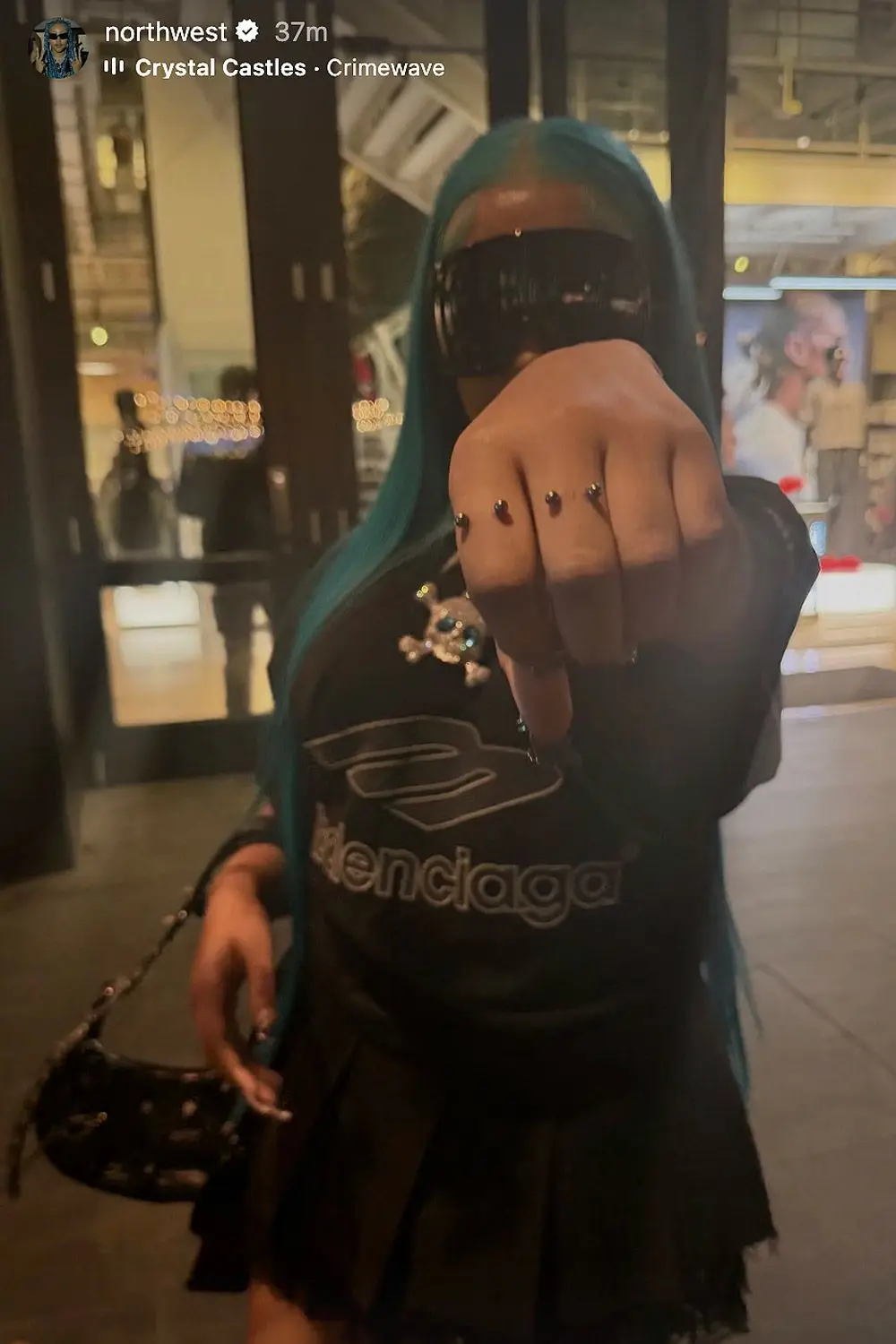 North has been showing off her piercings online (Instagram/@northwest)