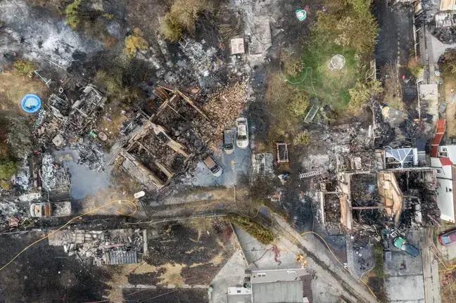 Wildfires destroyed UK homes amid the heatwave.