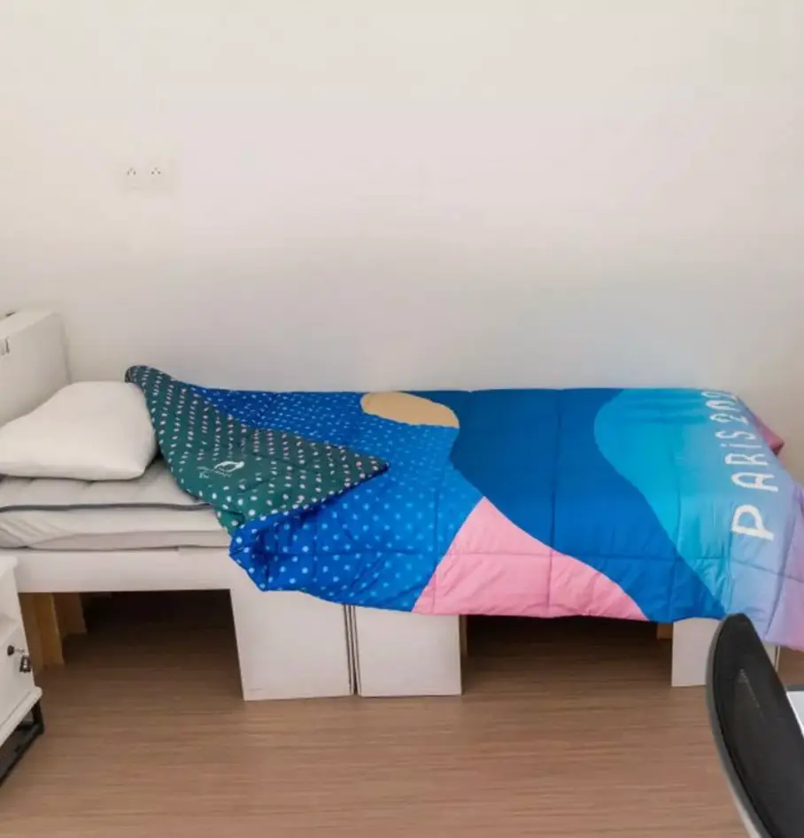 The 'anti-sex' beds were introduced at previous Olympic events. (Bloomberg/Getty)