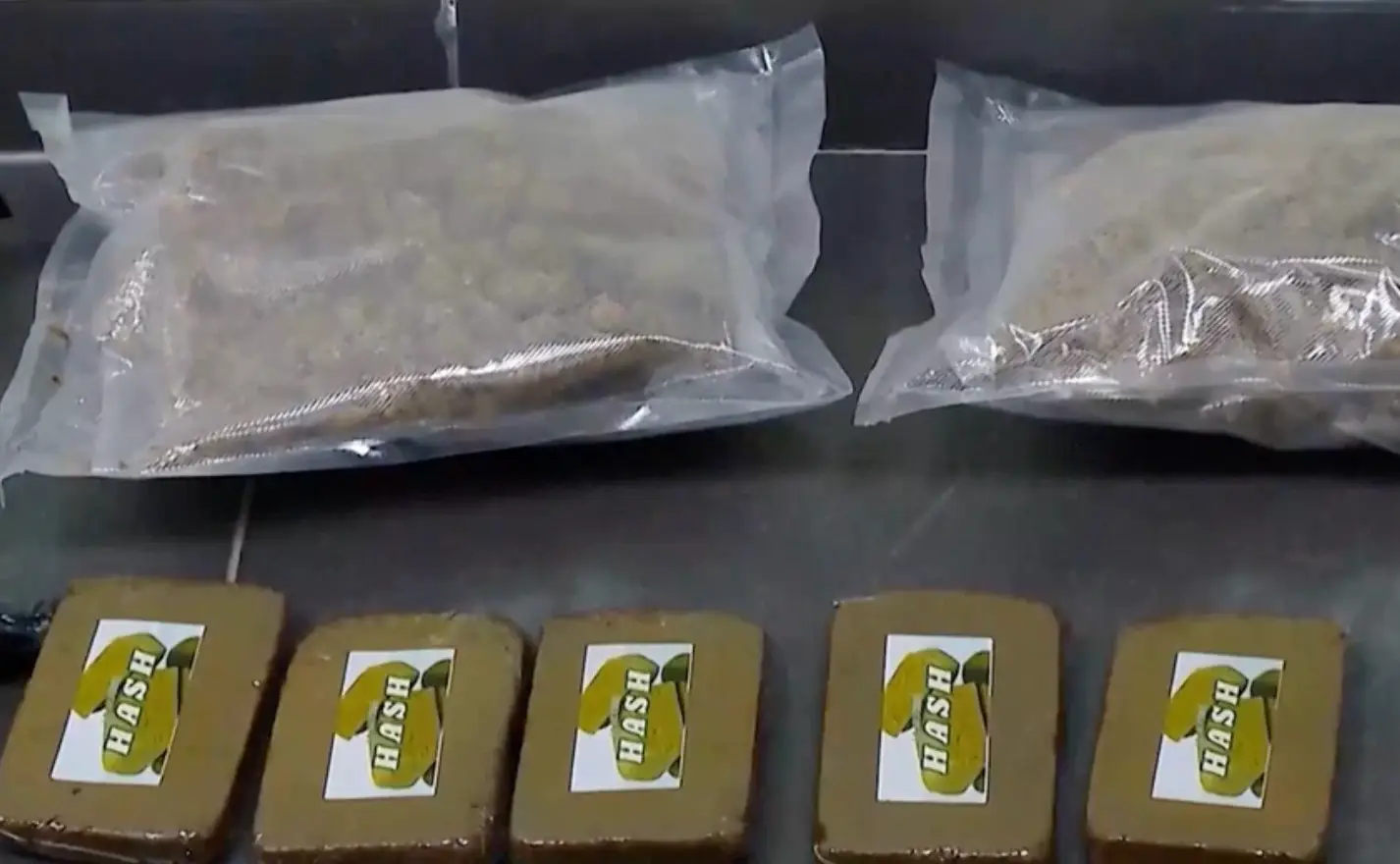 Police say they found marijuana and hashish in her luggage (Ministry of Internal Affairs)