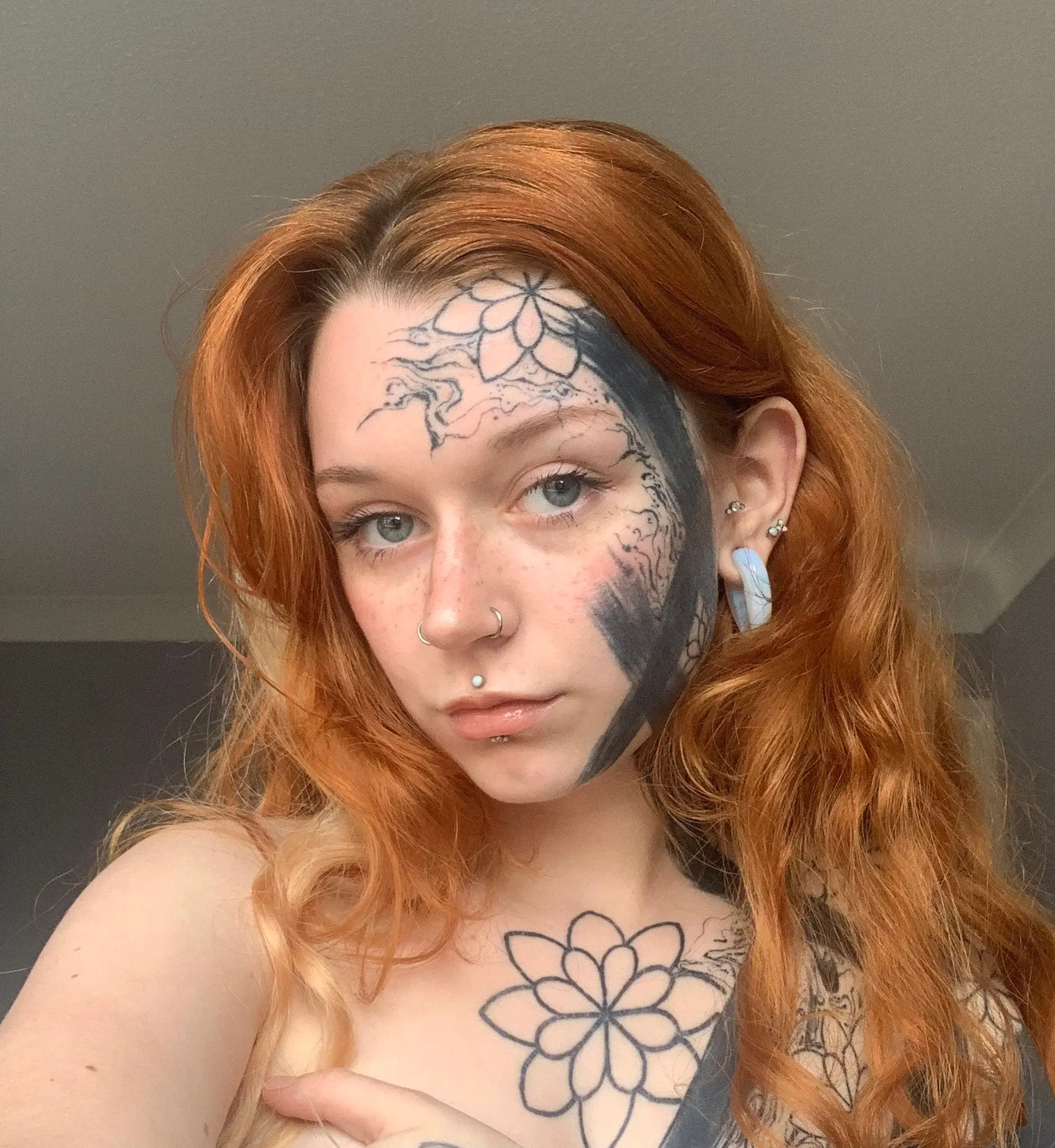 Alitia Thoburn has no regrets about her face tattoo (SWNS)