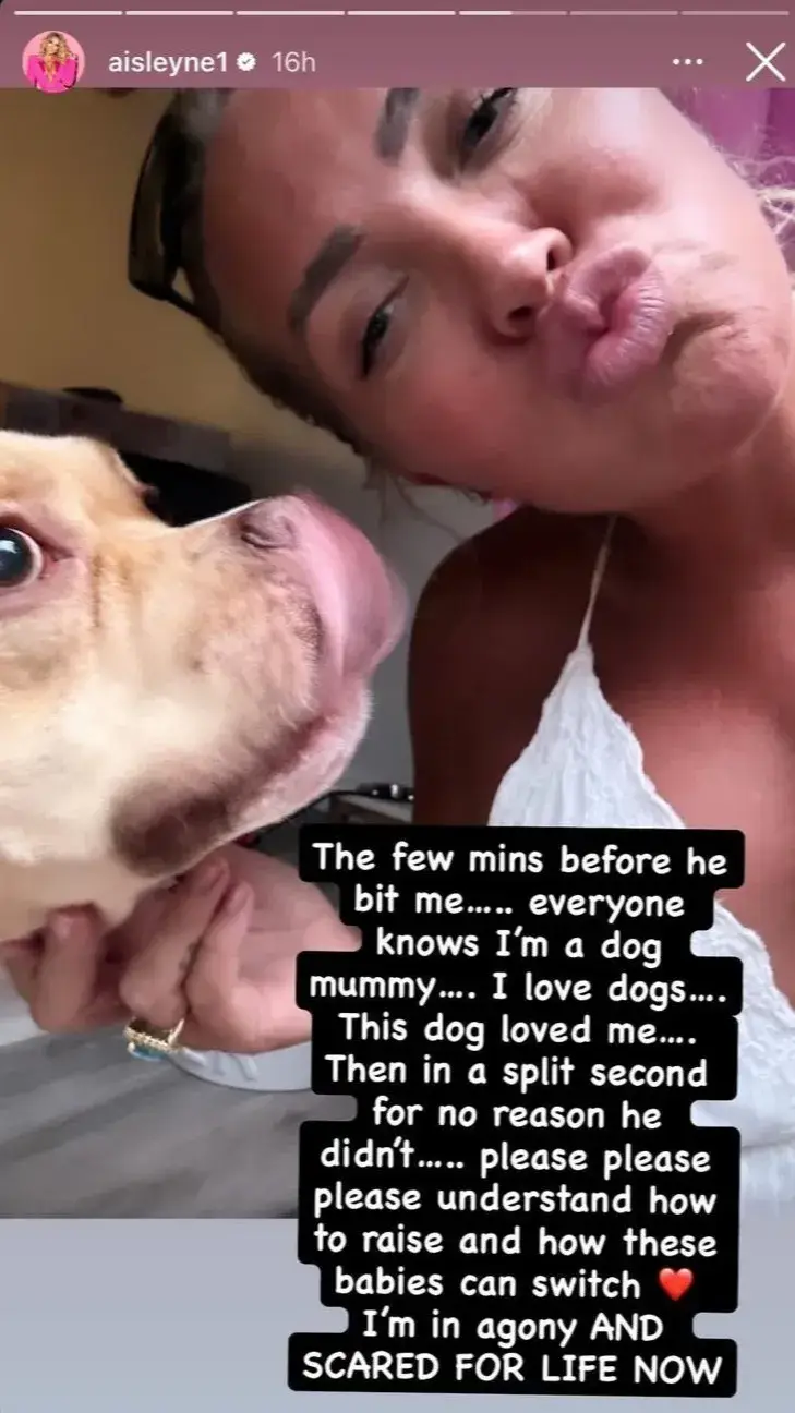 The reality TV star confirmed the news on her Instagram stories (Instagram/aisleyne1)