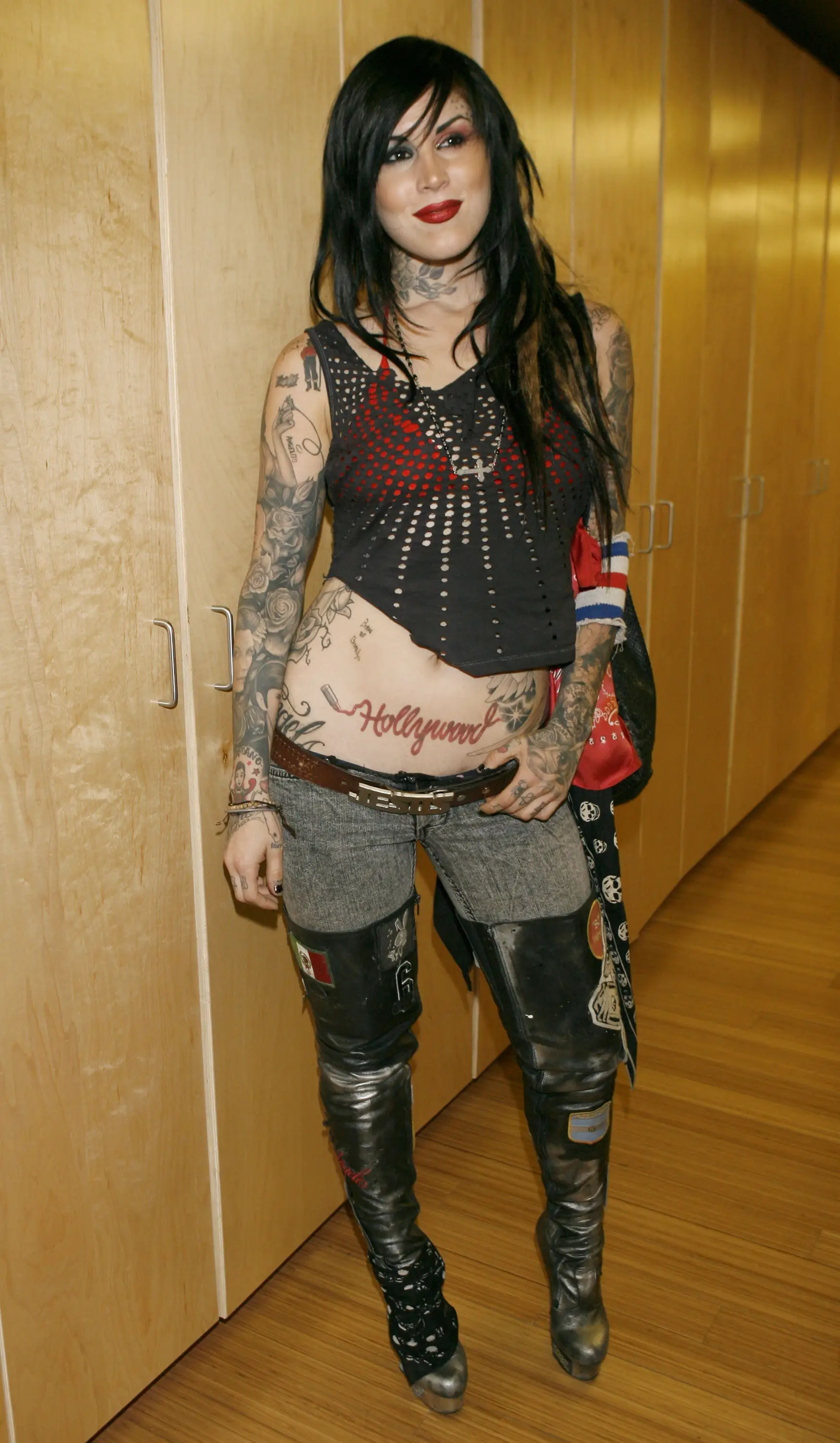 Von D, seen in 2008, has now covered up the majority of her tattoos (Michael Bezjian/WireImage)