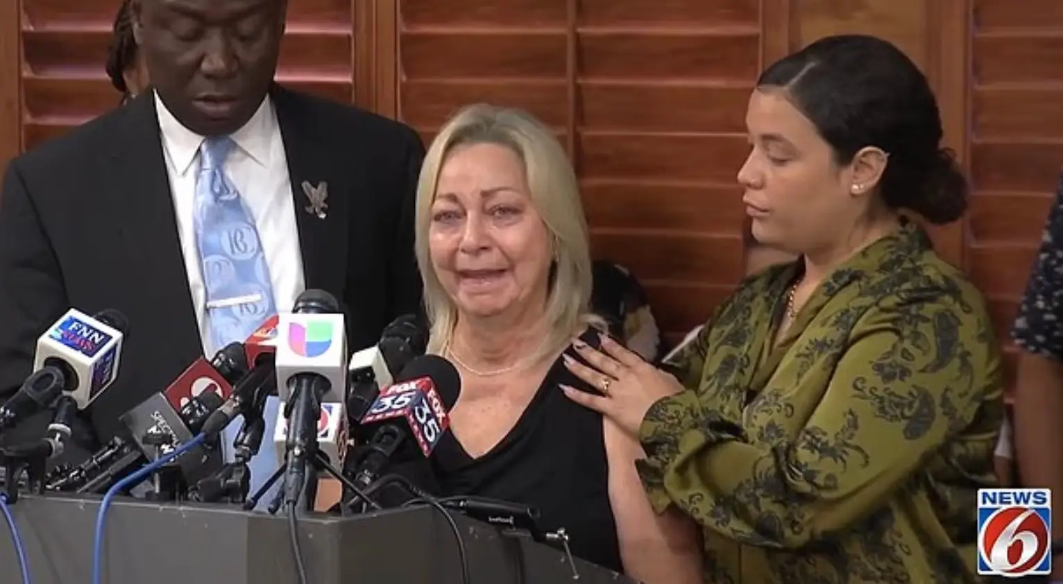Zavala's mother spoke alongside Crump at a press conference (WKMG)