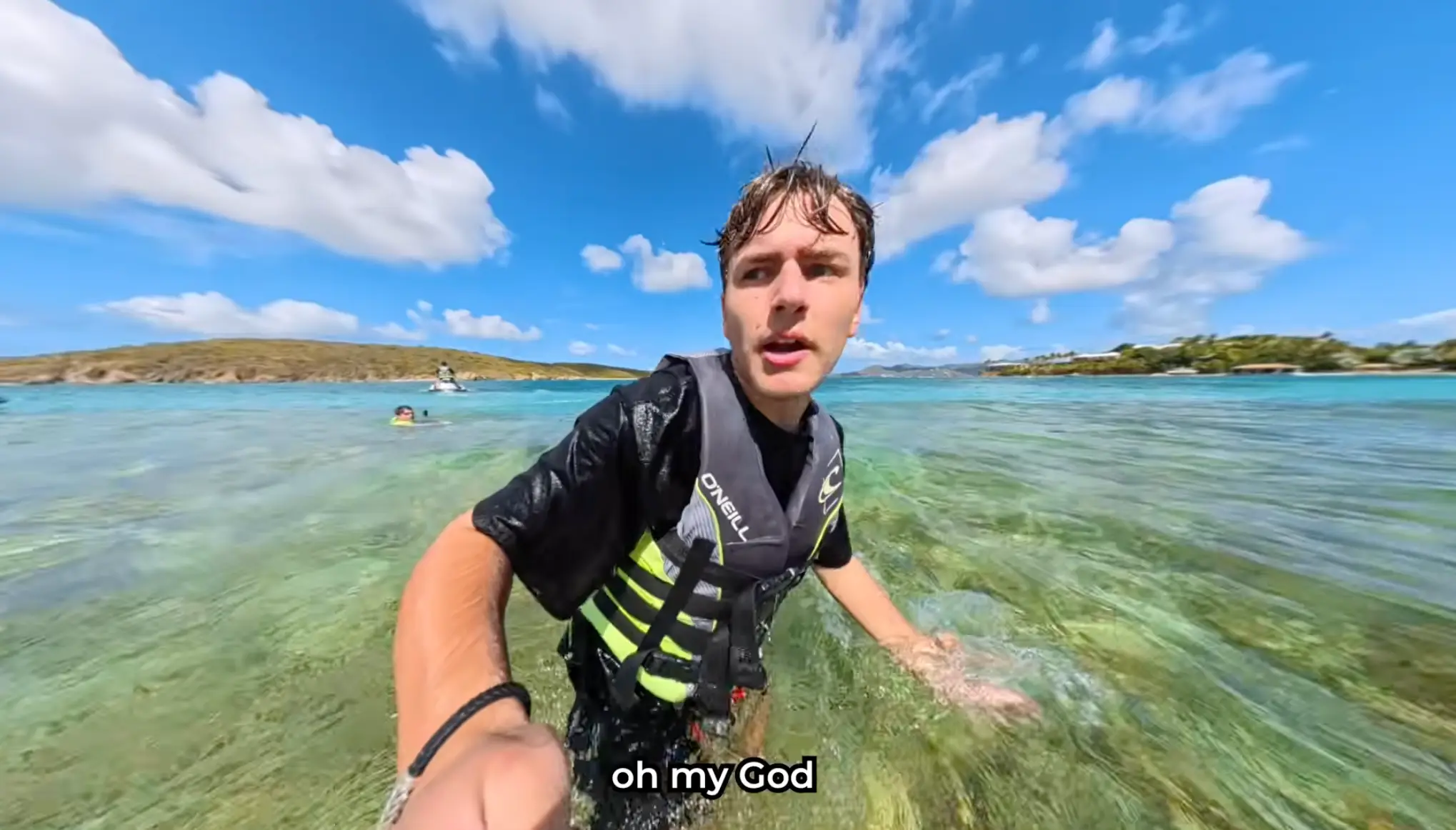 The YouTuber apologised for stepping foot on Epstein's island (YouTube/Nico Grigg)