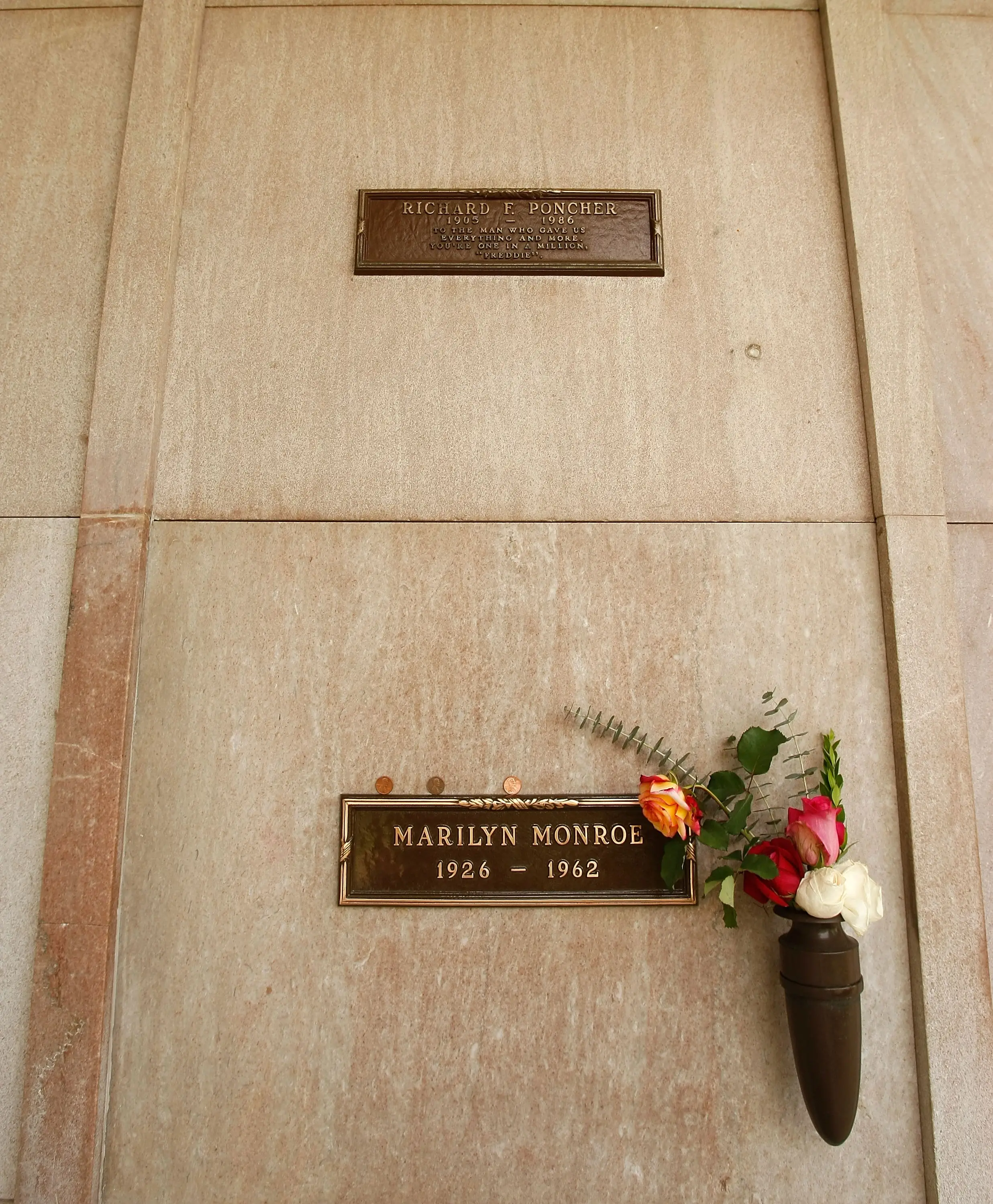 Richard Poncher insisted he be buried above Marilyn Monroe, and said he wanted to be face down (Michael Buckner/Getty Images)