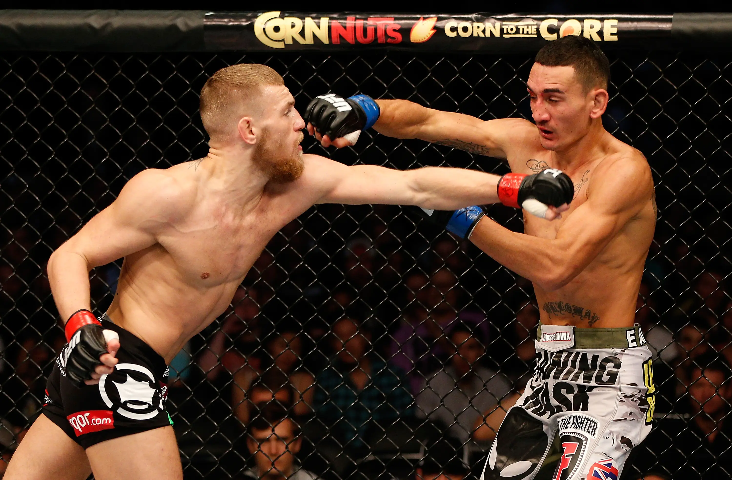 McGregor and Max Holloway fought in 2013 in Boston, Massachusetts and their rematch is taking place this weekend (Josh Hedges/Zuffa LLC/Zuffa LLC via Getty Images)