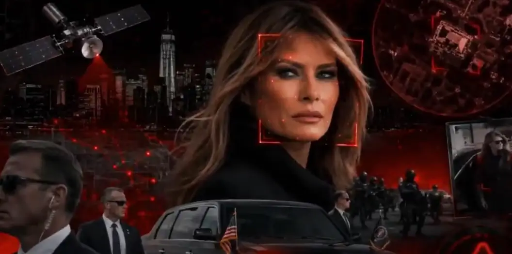 The chilling video also references her 20-year-old son, Barron (Tasnim News Agency)