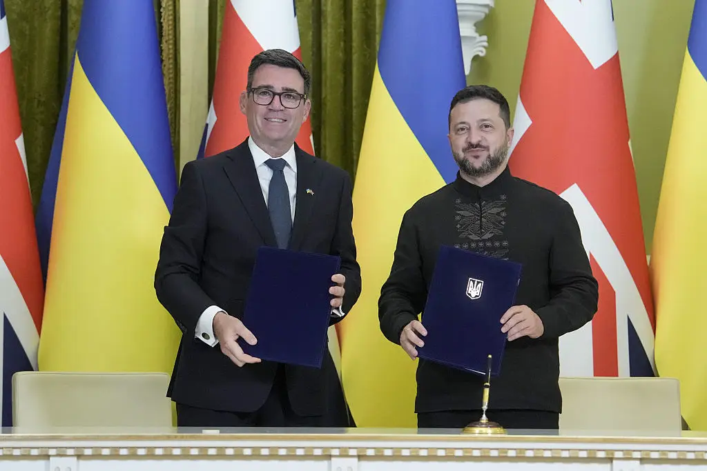 The report follows Andy Burnham's recent trip to Ukraine (Andrew Kravchenko/Bloomberg via Getty Images)