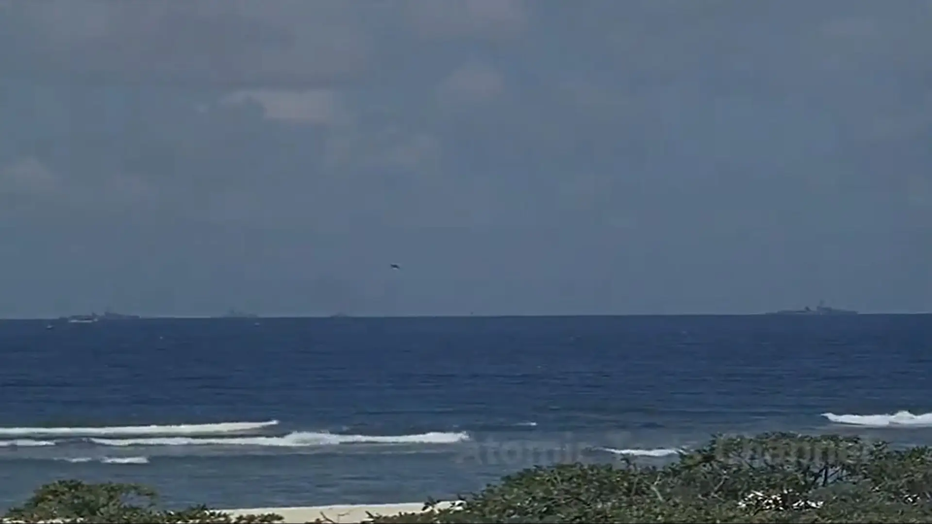 A peaceful coastal view soon to be disturbed.