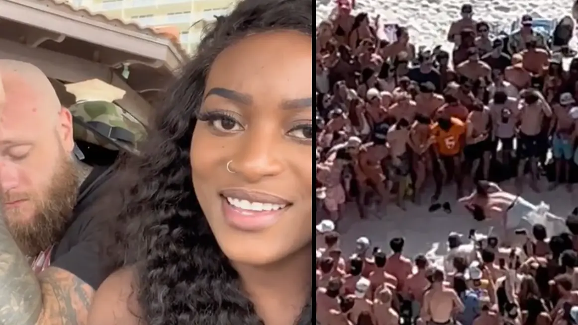 Couple books beach holiday but fail to realise it's Spring Break as partygoers go crazy