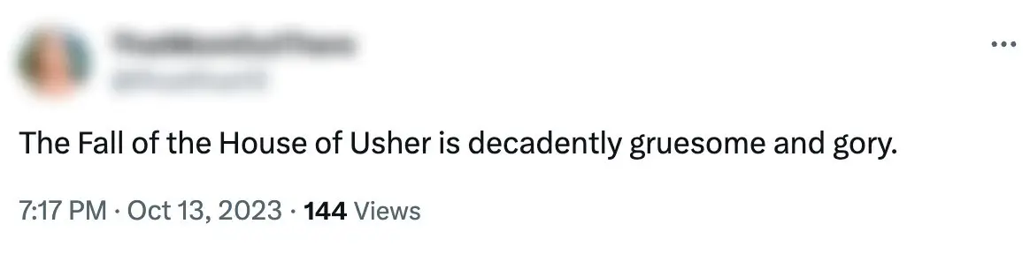 'Decadently gruesome' is certainly one way of putting it.