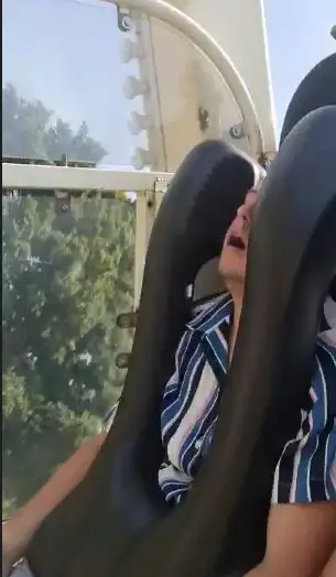 The 26-year-old eventually blacked out.