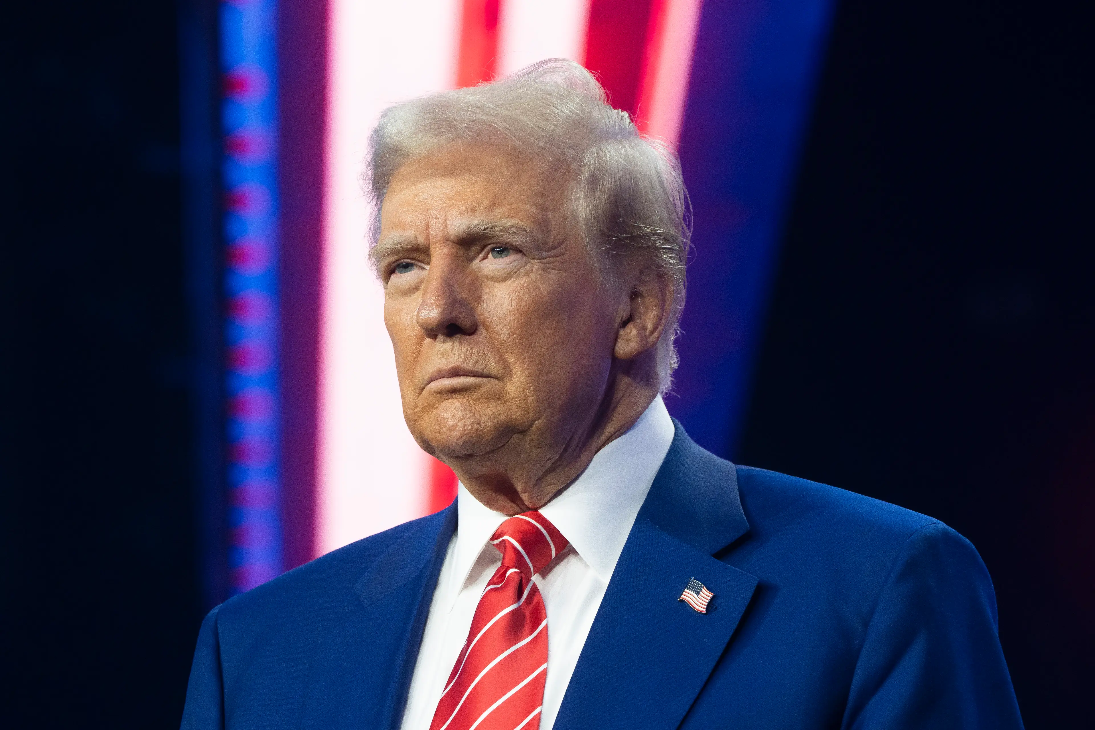 People were left stunned that the US President has seemingly bought into the bizarre allegations (Rebecca Noble/Getty Images)