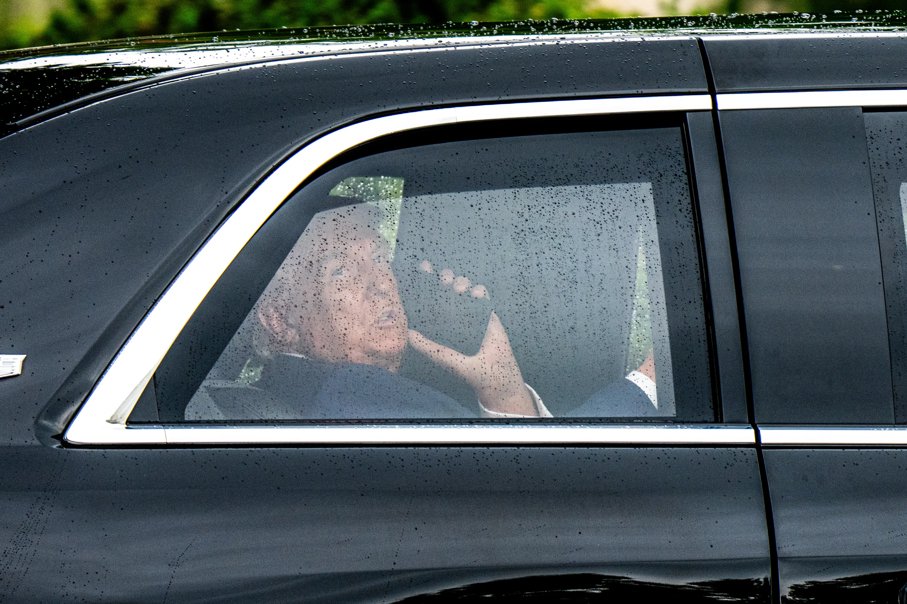 Barron apparently called his dad following the shooting of Kirk. (Aaron Schwartz/CNP/Bloomberg via Getty Images)