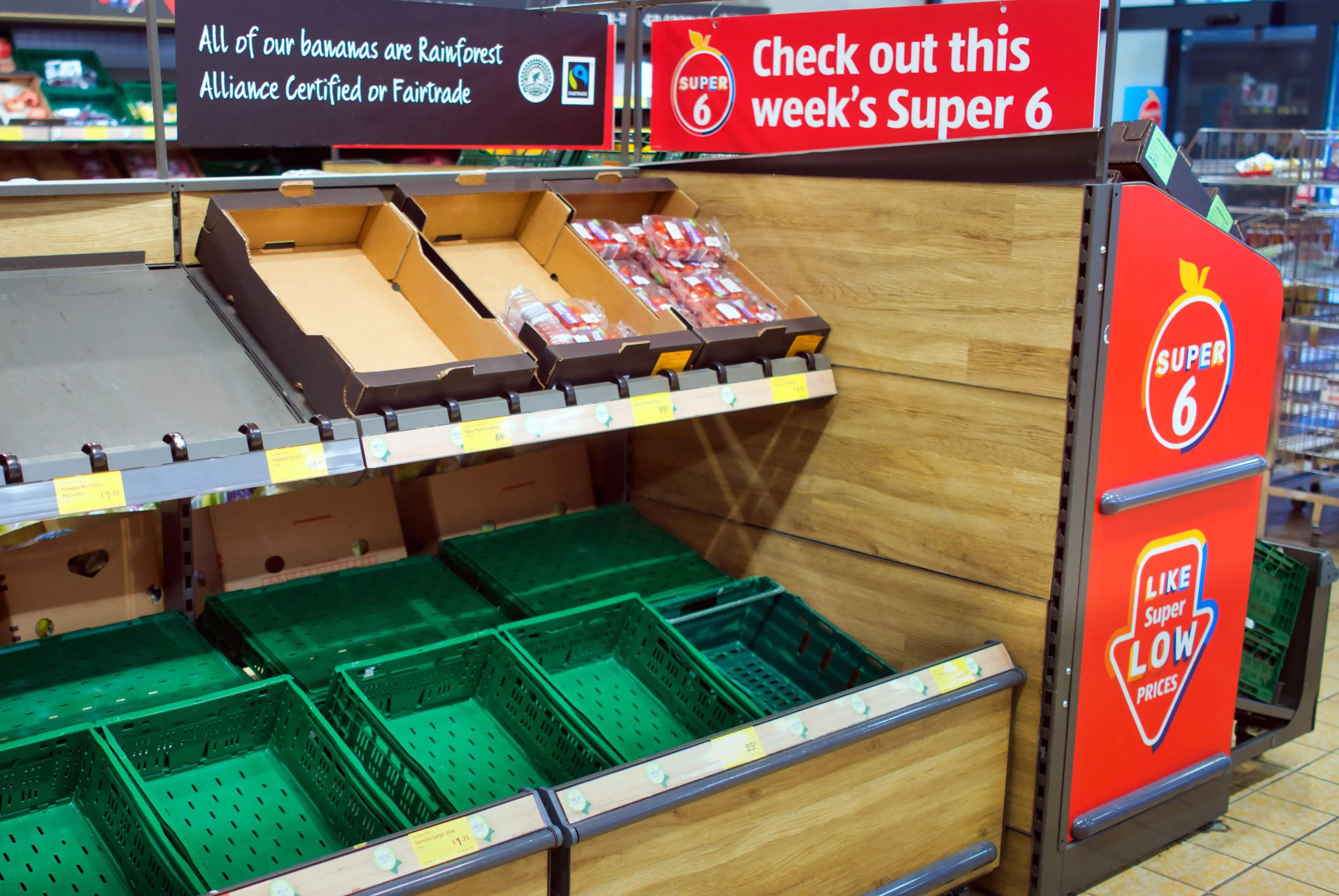 Unfavourable weather conditions have disrupted supply chains.