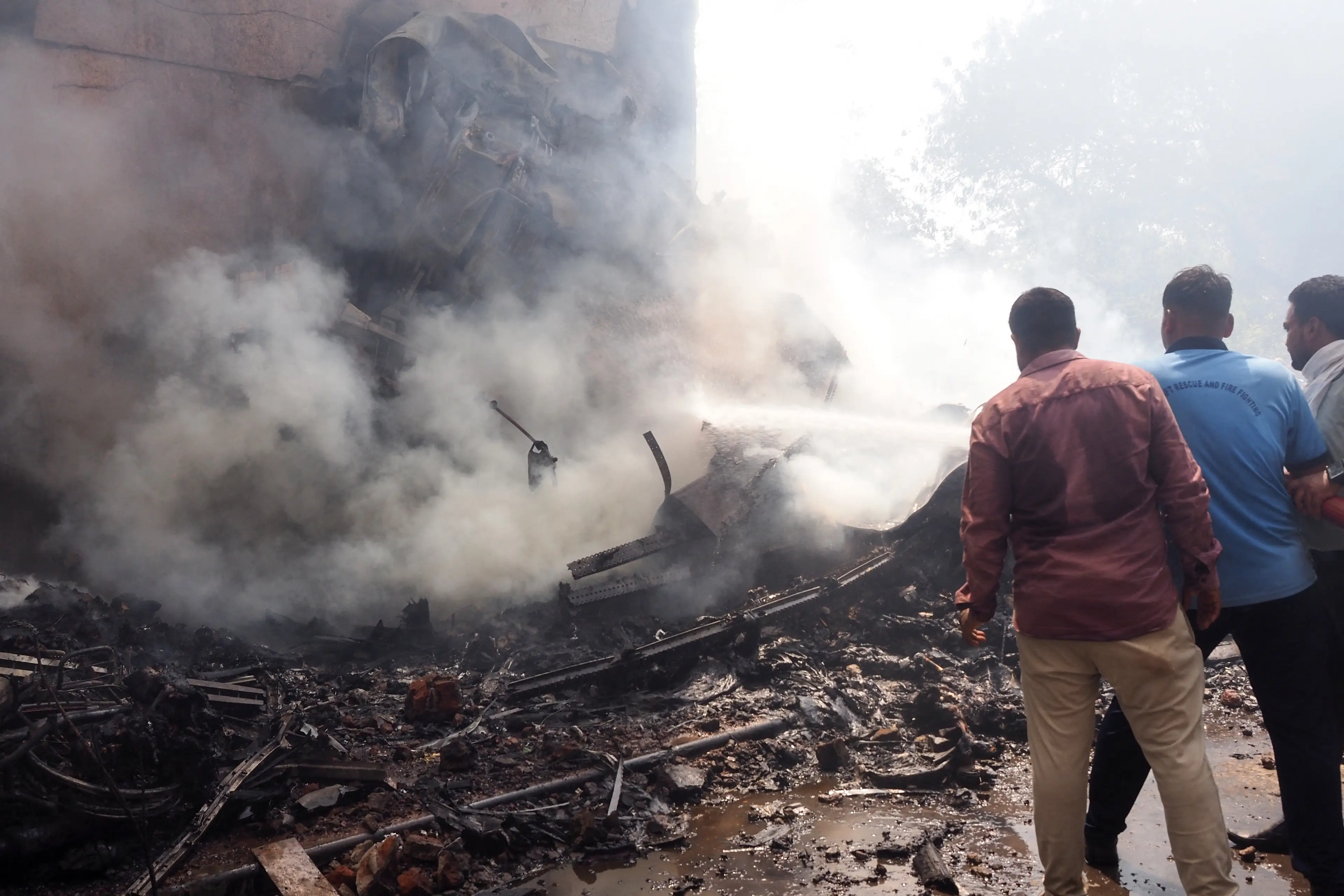 The plane crashed into a residential area (SAM PANTHAKY/AFP via Getty Images)