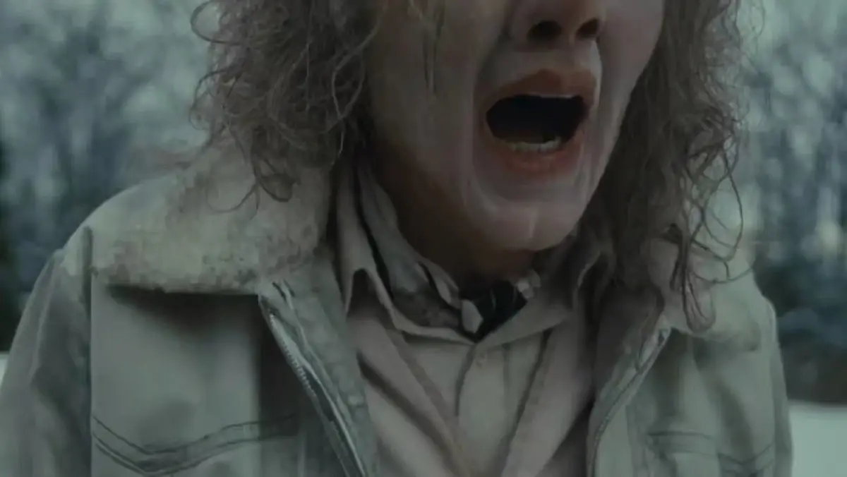 Nicolas Cage's creepy character features in the opening scene. (NEON)