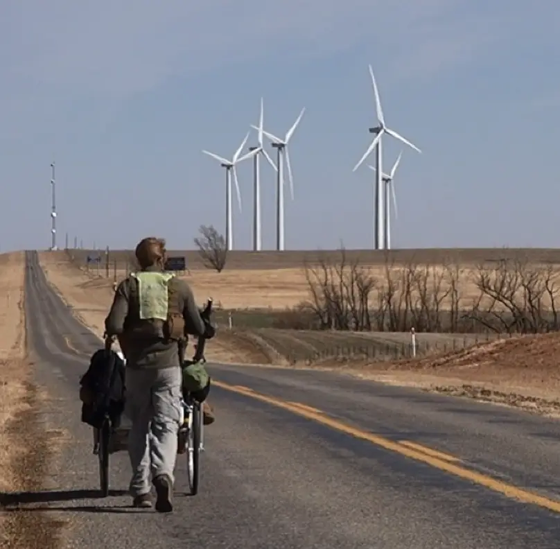 He can only travel on foot (Instagram/@bushby3000)