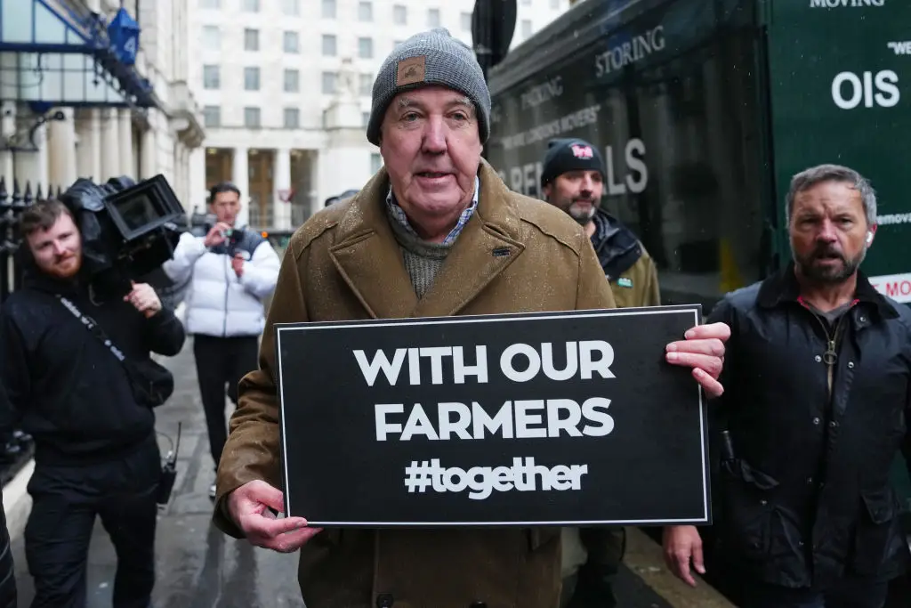 Clarkson took part in protests against the government's announced changes to inheritance tax which came into effect last month (Carl Court/Getty Images)