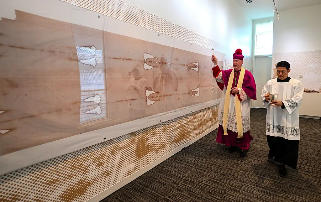 The Shroud of Turin's claim to fame is that it was the cloth wrapped around Jesus, though it most likely wasn't (Jeff Gritchen/MediaNews Group/Orange County Register via Getty Images)