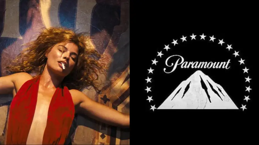 Margot Robbie snorts the Paramount logo in Babylon trailer