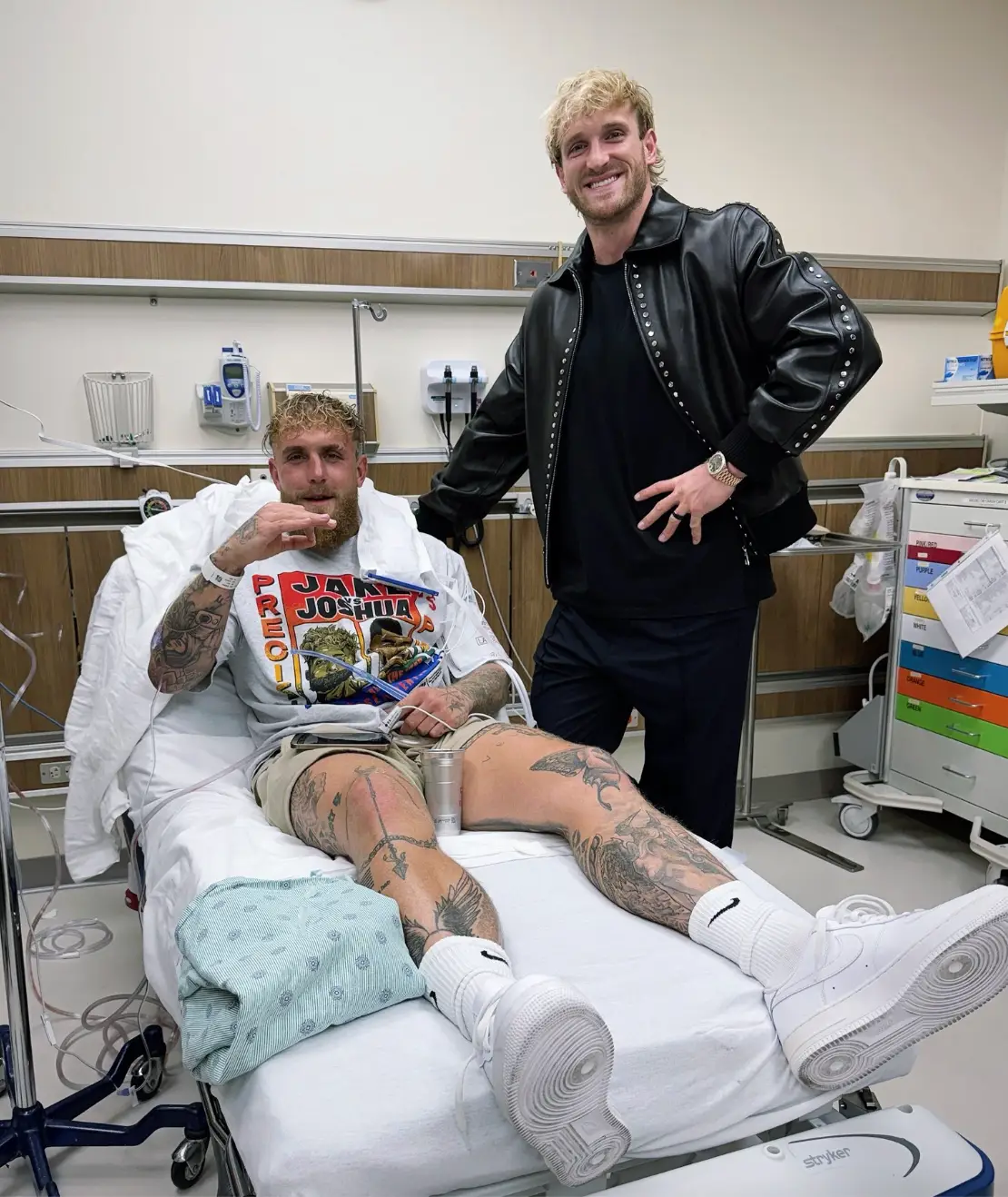Jake Paul says he's been left with a broken jaw (@LoganPaul/X)