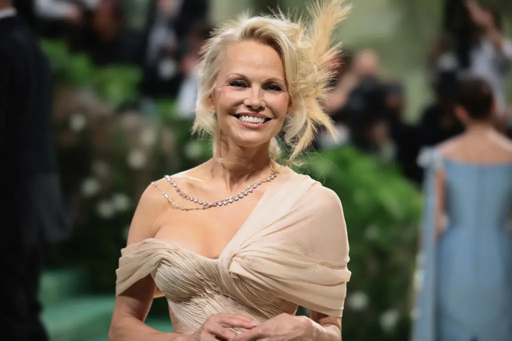 Pamela Anderson has since embraced a more scaled back beauty look. (Dimitrios Kambouris/Getty Images for The Met Museum/Vogue)