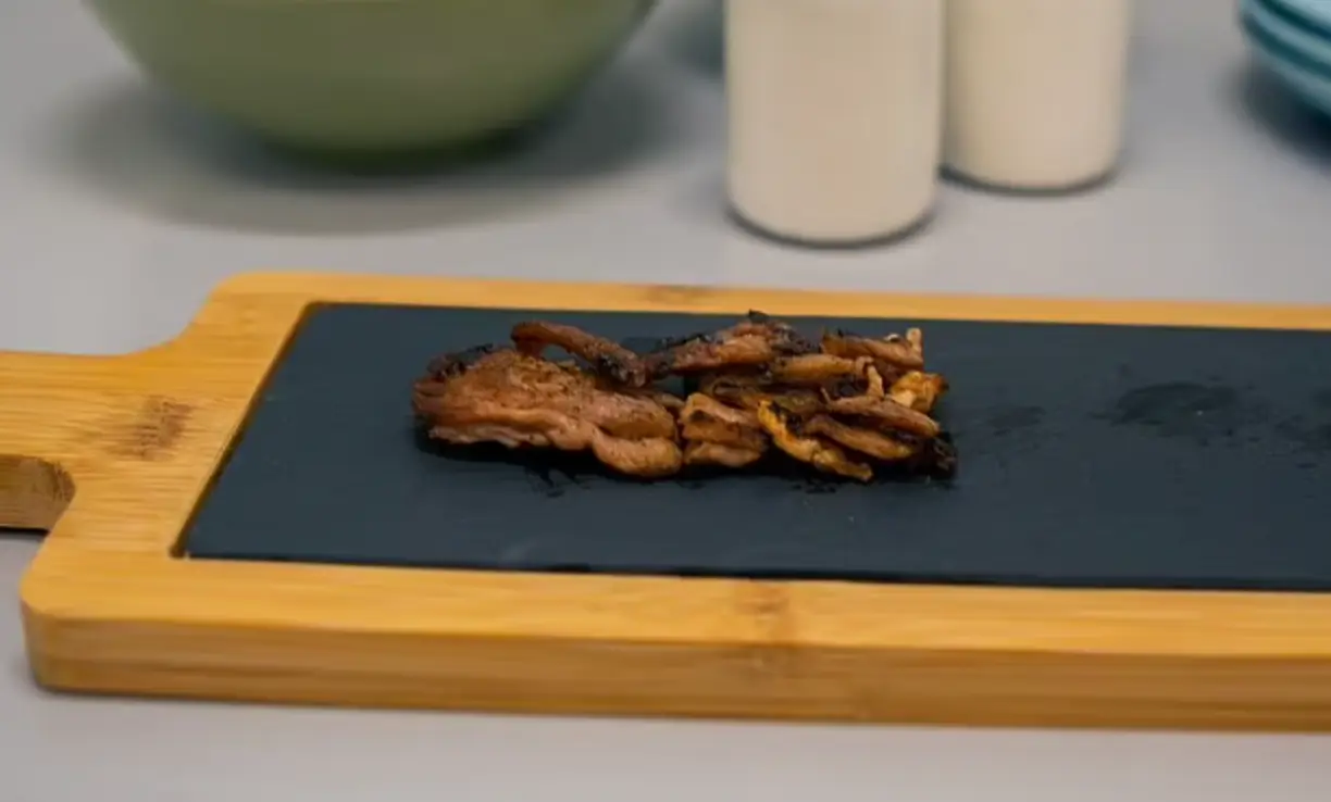 The fillet is a lot crispier than a traditional steak when cooked, but it apparently tastes the same.